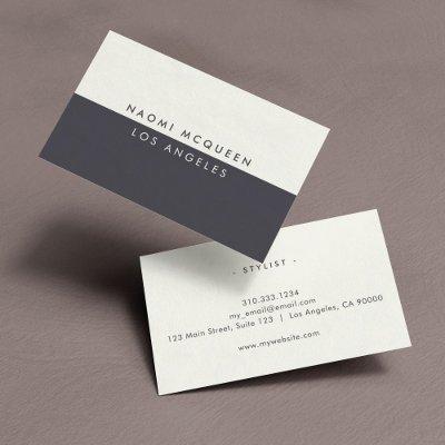Minimal Modern Elegant Ivory Gray Simple