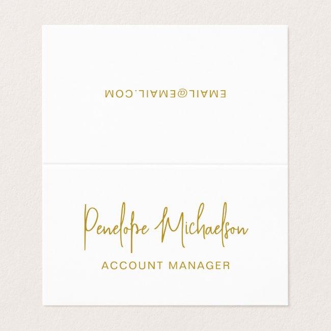 Minimal Modern Gold Color Lettering and QR Code