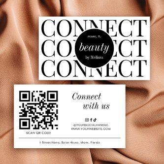 Minimal Modern Let's Connect QR Code Social Media
