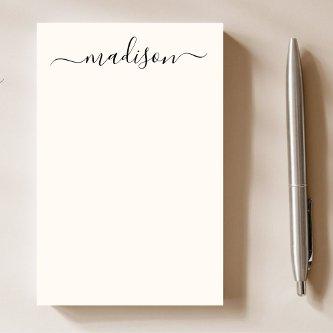 Minimal Modern Pink & Black Typography Elegant  Post-it Notes