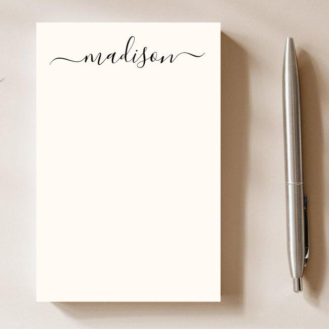 Minimal Modern Pink & Black Typography Elegant  Post-it Notes