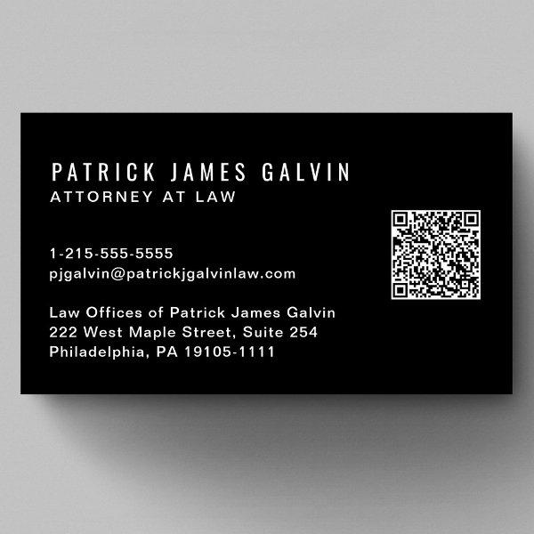 Minimal Modern Professional QR Code Black