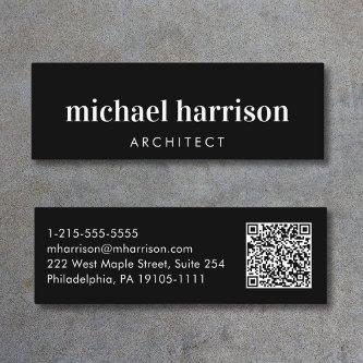 Minimal Modern Professional QR Code Black Mini