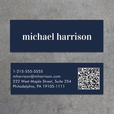 Minimal Modern QR Code Blue Mini