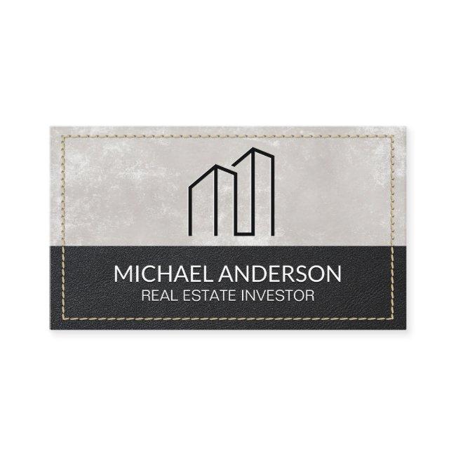 Minimal Modern Real Estate Logo | Stitched Leather