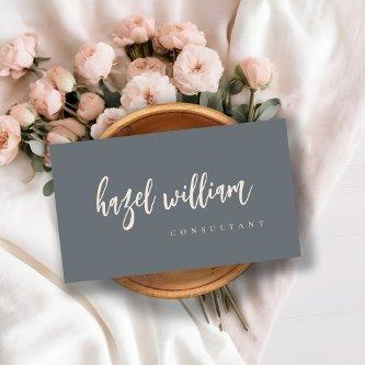 Minimal Modern Simple Blush Blue Grey Script