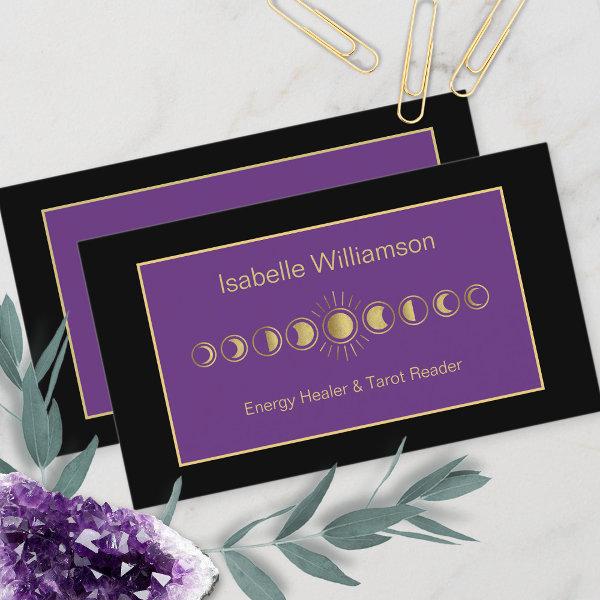 Minimal Modern Stars Amethyst Mystical Moon Phase