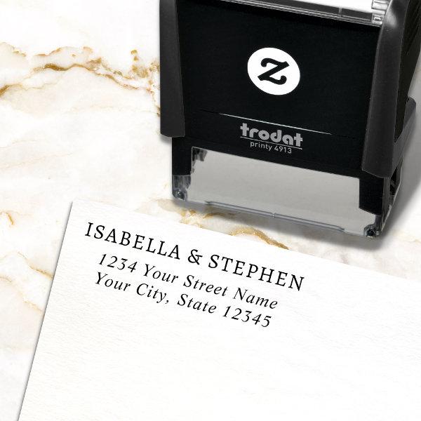 Minimal Modern Typography Return Address  Self-inking Stamp