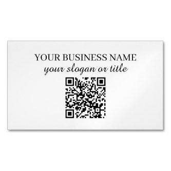 Minimal modern website black and white QR code  Magnet