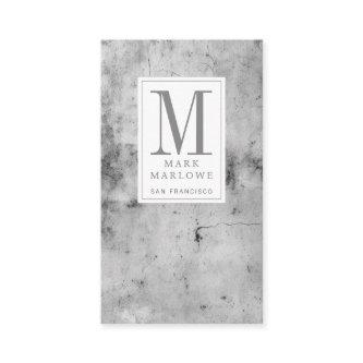 Minimal Monogram Gray Marble Texture