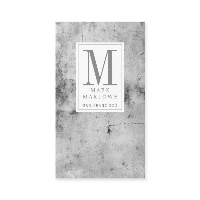 Minimal Monogram Gray Marble Texture