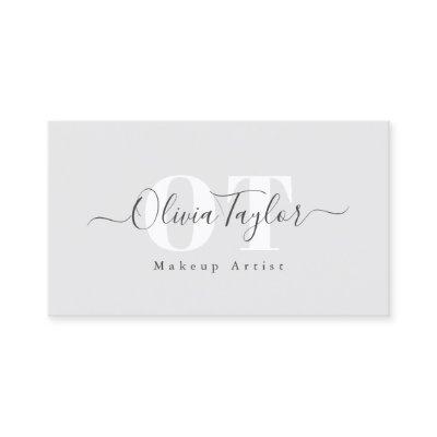 Minimal Monogram Modern Script Gray Professional