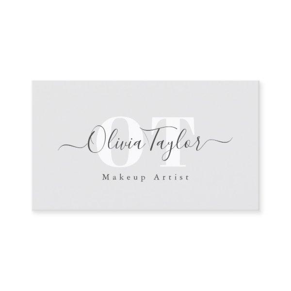 Minimal Monogram Modern Script Gray Professional