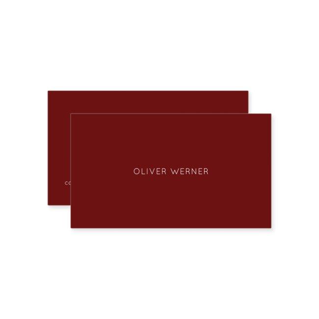 Minimal of the Minimalist Elegant dark-red