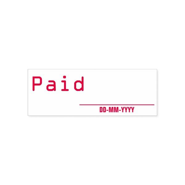 Minimal "Paid" Rubber Stamp