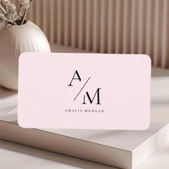 Minimal Pastel Pink Initial & Personalized