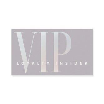 Minimal Pewter Violet Grey & Luxury Pearl VIP Loyalty Card