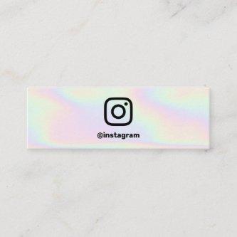 Minimal photography holographic Instagram photo Calling Card