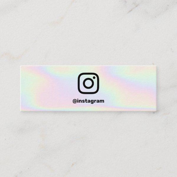 Minimal photography holographic Instagram photo Calling Card