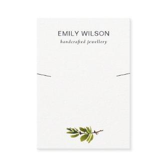 Minimal Pine Branch Foliage Band Necklace Display