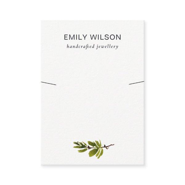 Minimal Pine Branch Foliage Band Necklace Display