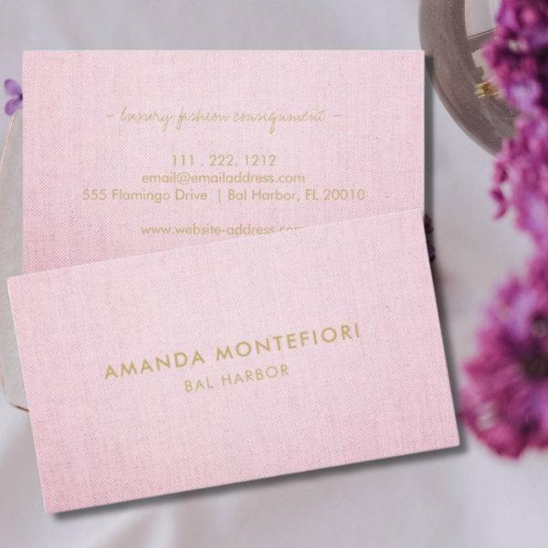 Minimal Pink Linen Texture Modern Professional