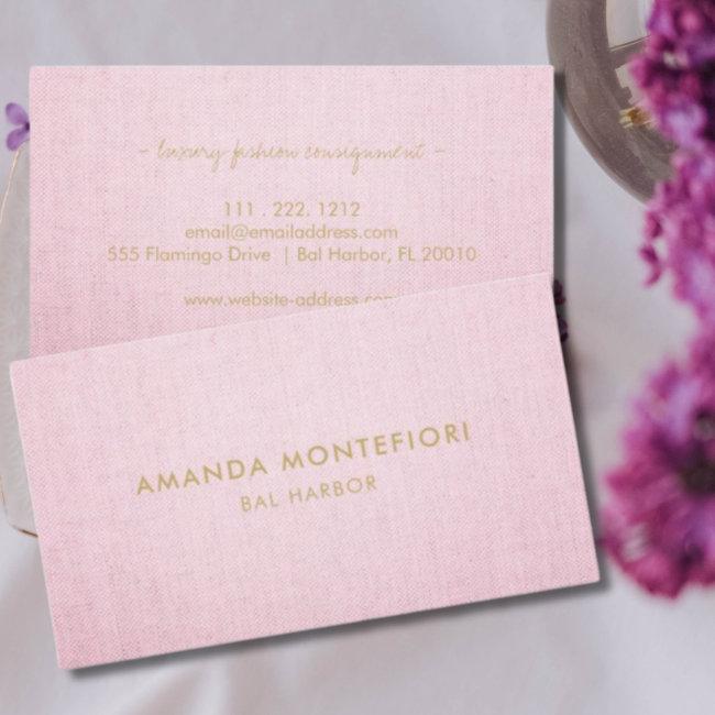 Minimal Pink Linen Texture Modern Professional