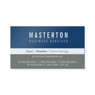 MINIMAL plain simple corporate royal blue grey