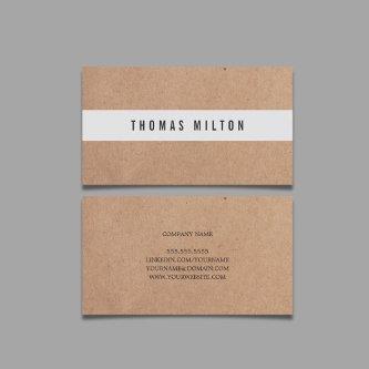Minimal Printed Kraft Light Grey Stripe Consultant