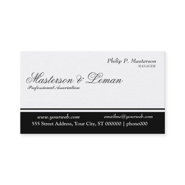 Minimal Professional Balanced Stripe Black White