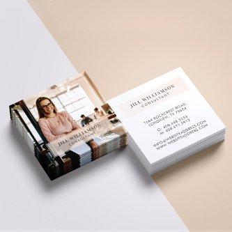 Minimal Professional Company Name & Business Photo Square