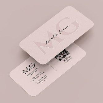 Minimal Professional Pink Beauty Monogram