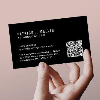 Minimal Professional QR Code Black