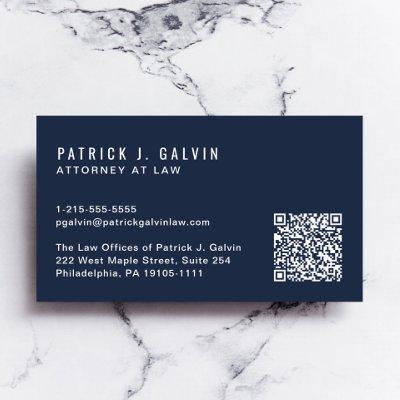 Minimal Professional QR Code Blue