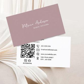 Minimal Professional QR Code Blush Pink