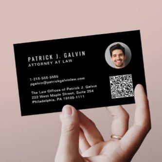 Minimal Professional QR Code Photo Black