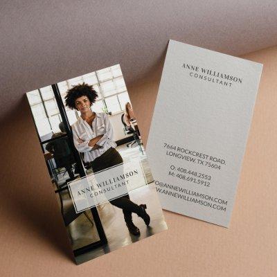 Minimal & Professional White Frame Business Photo