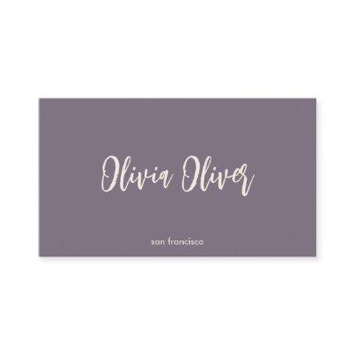 Minimal Purple Script Calligraphy Elegant Modern