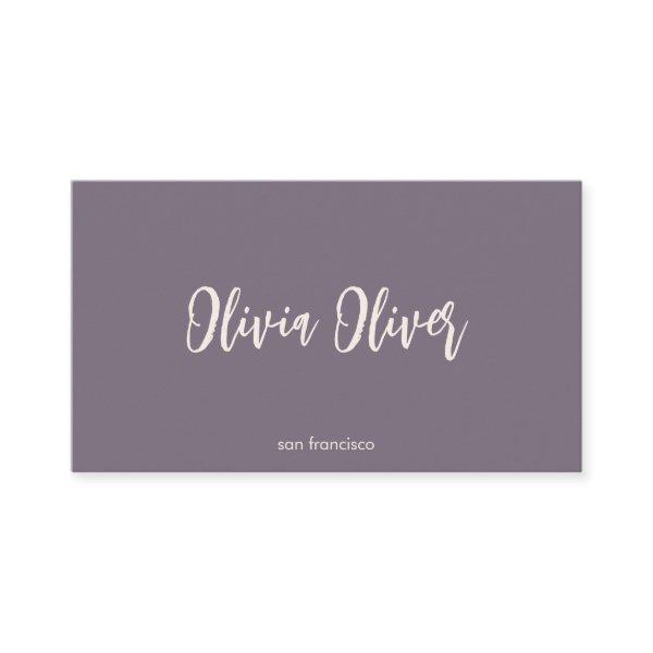 Minimal Purple Script Calligraphy Elegant Modern