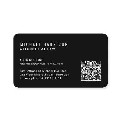 Minimal QR Code Professional Black