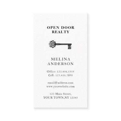 Minimal QR Code Real Estate Vintage Key