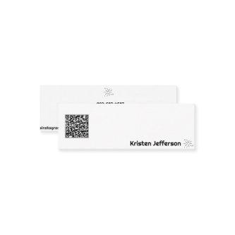 Minimal QR Code White Simple Star Mini