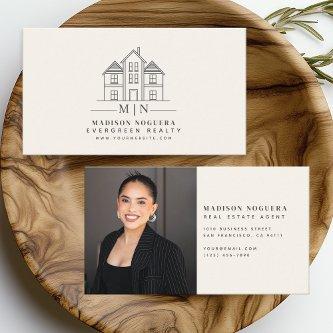 Minimal Real Estate Agent Monogram House Photo