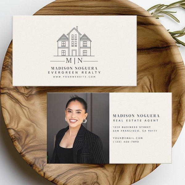 Minimal Real Estate Agent Monogram House Photo