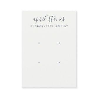 Minimal Script Black Grey White 2 Earring Display