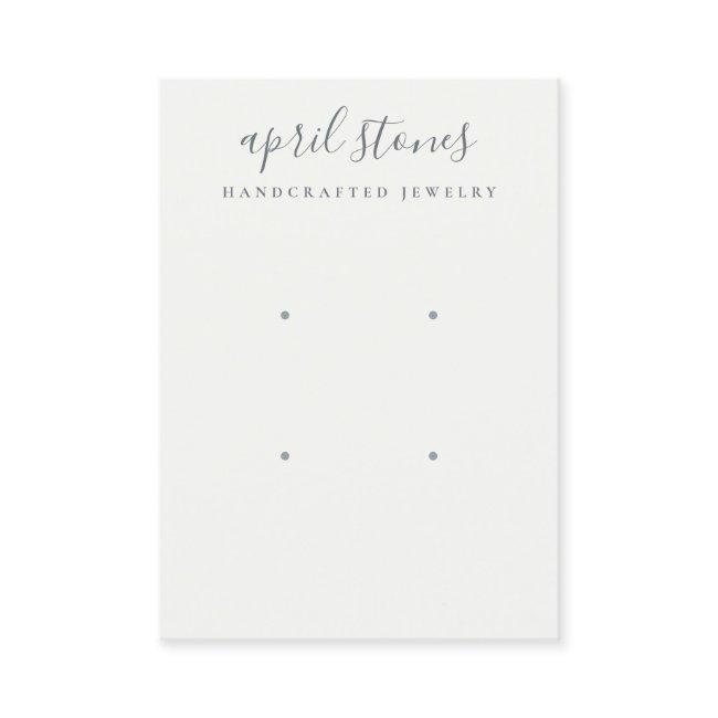 Minimal Script Black Grey White 2 Earring Display