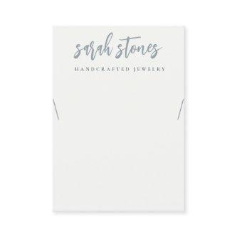 Minimal Script Black Grey White Necklace Display