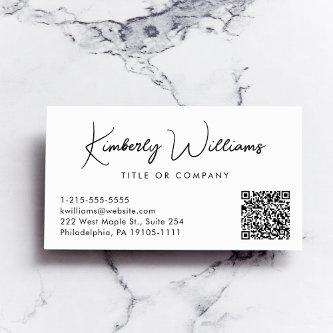 Minimal Script QR Code Professional