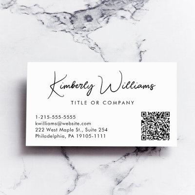 Minimal Script QR Code Professional