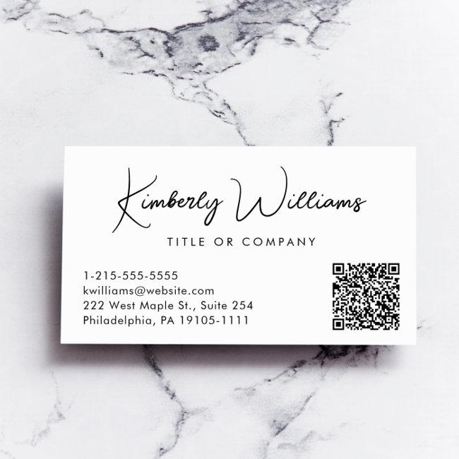Minimal Script QR Code Professional